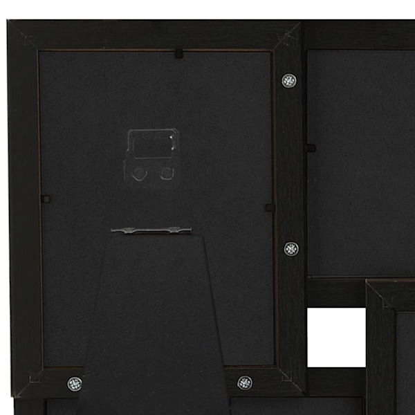 vidaXL Fotoram för 4x(10x15 cm) bilder svart MDF Svart