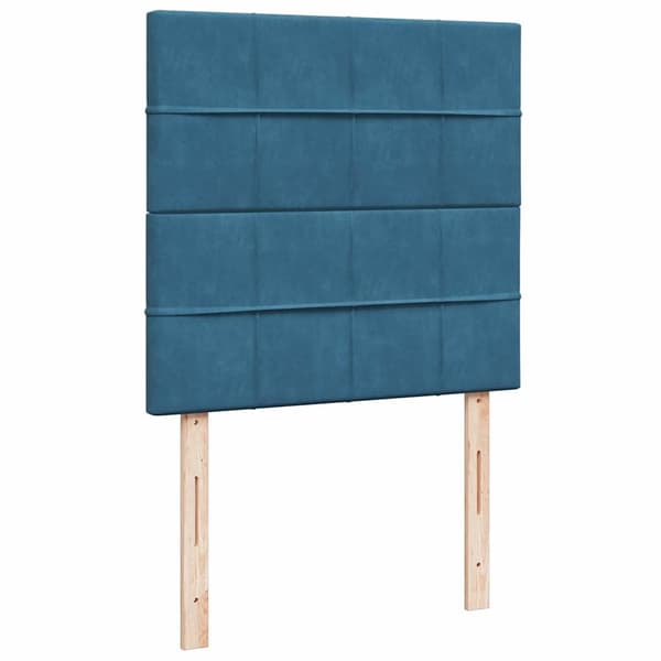 vidaXL Ramsäng med madrass blå 90x190 cm sammet Blå