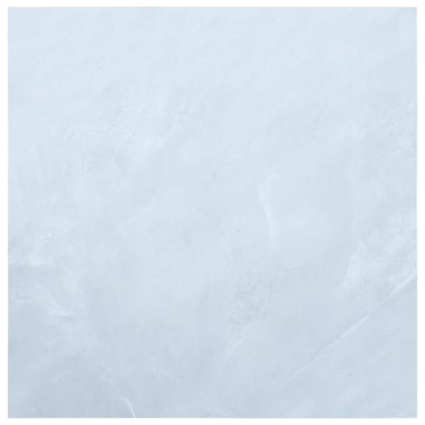 vidaXL Självhäftande golvplankor 5,11 m² PVC vit marmor Vit
