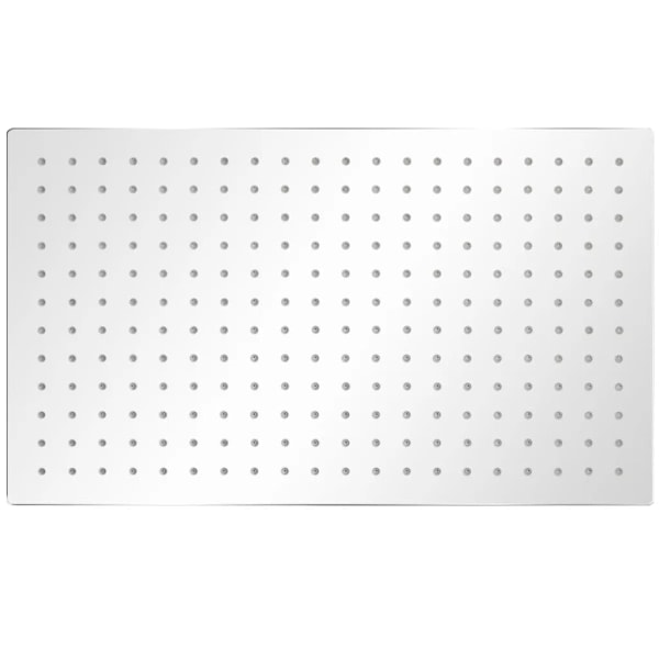 vidaXL Takduschhuvud rostfritt stål 30 x 50 cm rektangulärt Silver