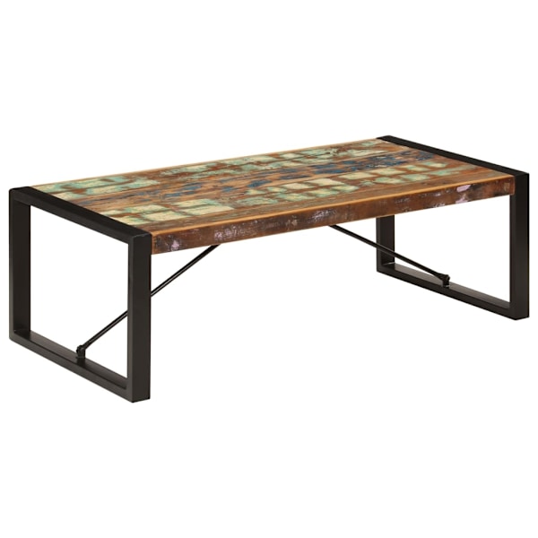 vidaXL Soffbord 120x60x40 cm massivt återvunnet trä multifärg