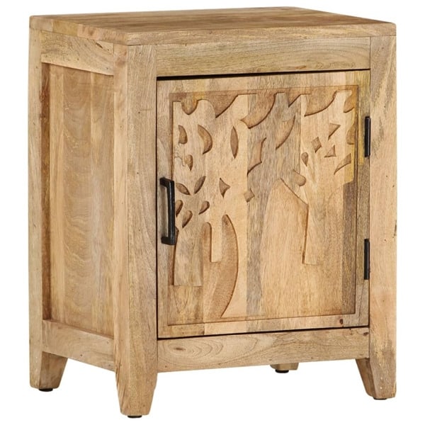 vidaXL Sängbord 40x30x50 cm massivt mangoträ Brun