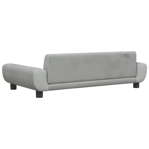 vidaXL Hundbädd ljusgrå 100x54x33 cm sammet Grå