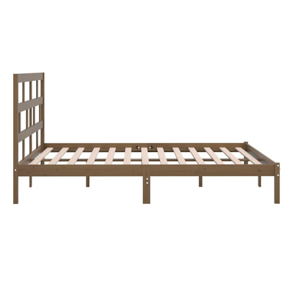 vidaXL Sängram honungsbrun massiv furu 200x200 cm Brun