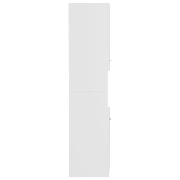 vidaXL Badrumsskåp vit 30x30x130 cm spånskiva Vit