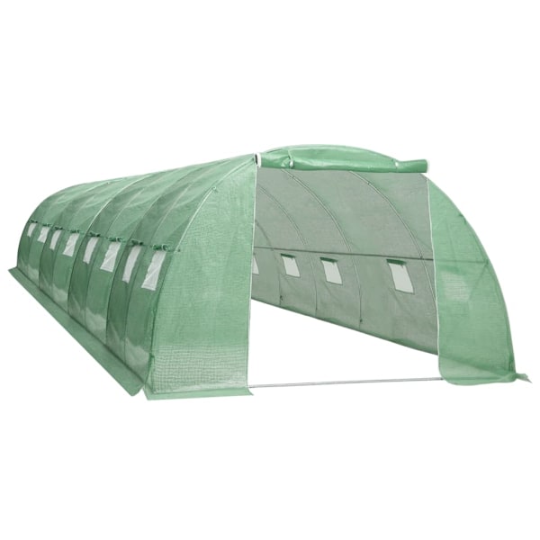 vidaXL Växthus 32 m² 8x4x2 m Grön
