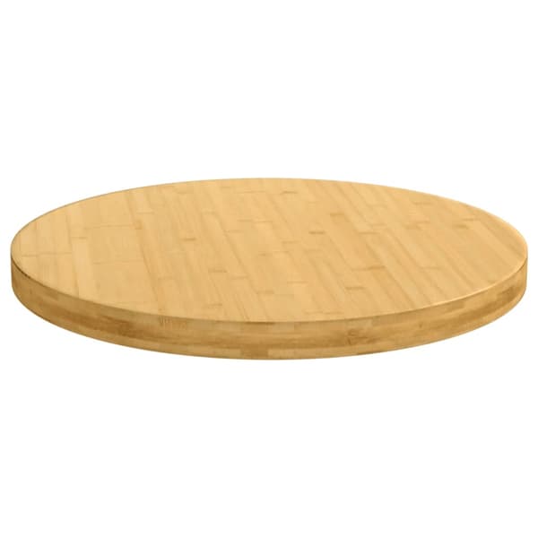 vidaXL Bordsskiva Ø80x4 cm bambu Brun
