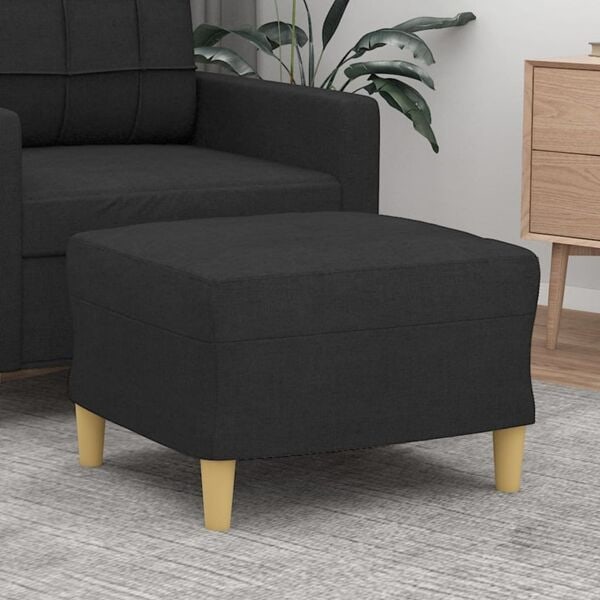 vidaXL Fotpall svart 60x50x41 cm tyg Svart