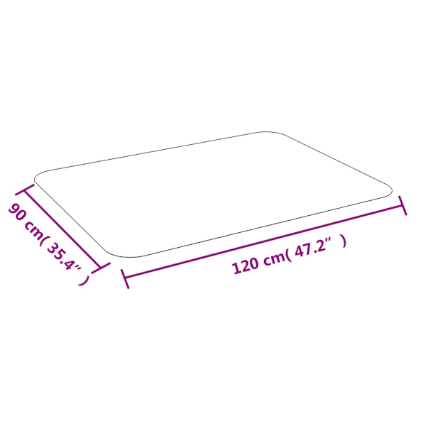 vidaXL Golvskydd för laminatgolv/heltäckningsmatta 90 cm x 120 Vit