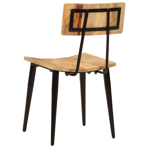 vidaXL Matstolar 2 st 44x40x80 cm massivt mangoträ Brun