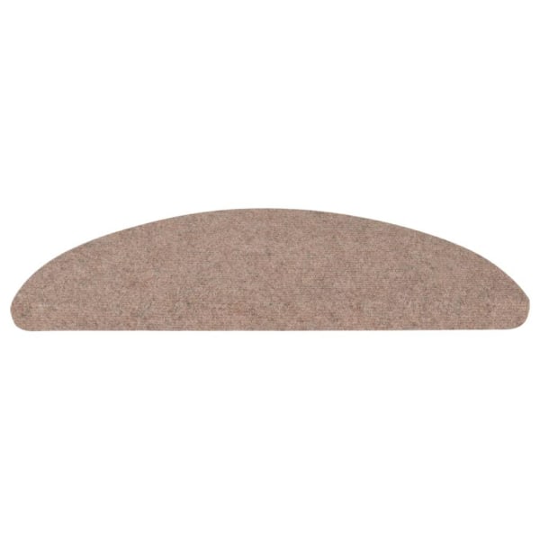 vidaXL Trappstegsmattor självhäftande 15 st 56x17x3 cm beige Beige