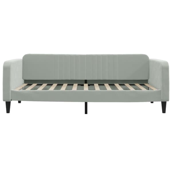 vidaXL Dagbädd utdragbar ljusgrå 100x200 cm sammet Grå