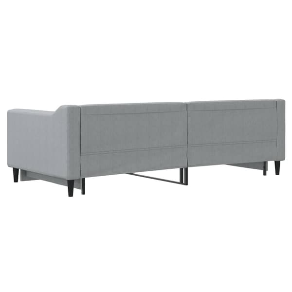 vidaXL Dagbädd utdragbar ljusgrå 90x200 cm tyg Grå
