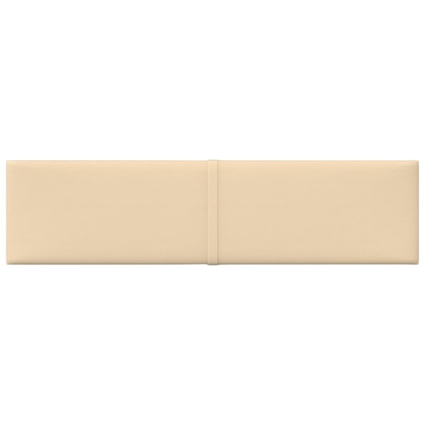 vidaXL Väggpaneler 12 st gräddvit 60x15 cm tyg 1,08 m Kräm