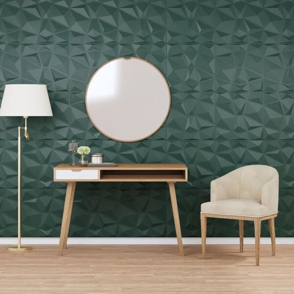 vidaXL Väggpaneler 24 st grön 50x50 cm XPS 6 m² diamant Grön
