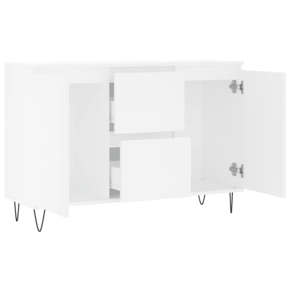 vidaXL Skänk vit 101,5x35x70 cm konstruerat trä Vit