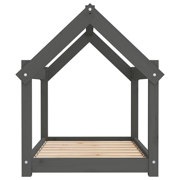 vidaXL Hundbädd grå 81x60x70 cm massiv furu Grå