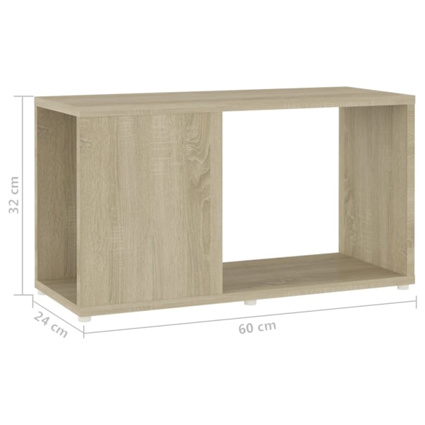 vidaXL TV-bänk sonoma-ek 60x24x32 cm konstruerat trä Brun