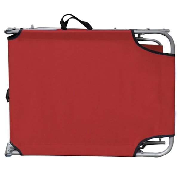 vidaXL Solsäng med tak 189x58x27 cm röd Röd
