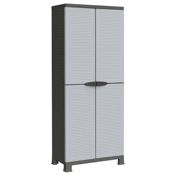 vidaXL Plastskåp 68x39x171,5 cm grå