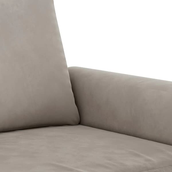 vidaXL 2-sitssoffa ljusgrå 120 cm sammet Grå