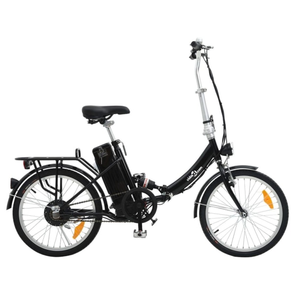 vidaXL Ihopfällbar elektrisk cykel med litium-jon batteri och al Svart