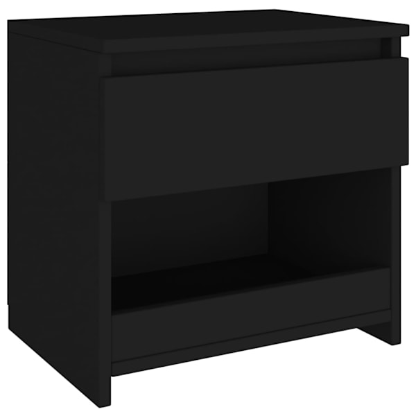vidaXL Nattduksbord 2 st svart 40x30x39 cm konstruerat trä Svart