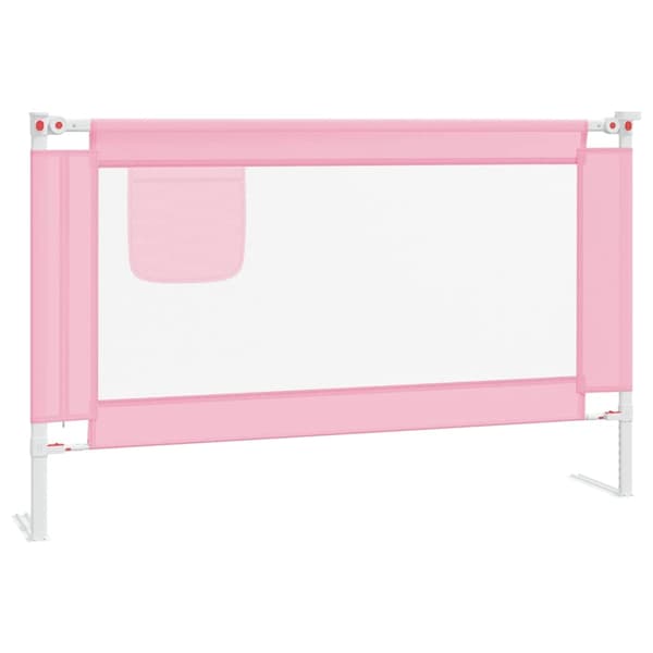 vidaXL Sängskena för barn rosa 120x25 cm tyg Rosa