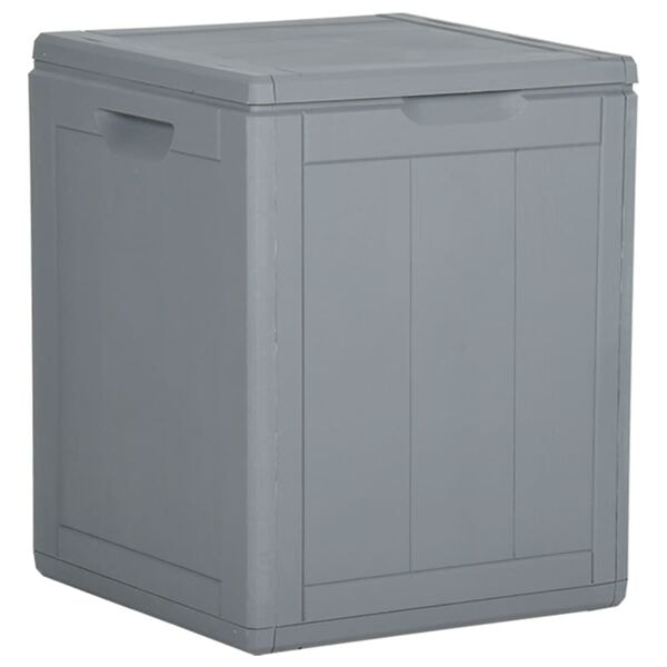 vidaXL Dynbox 90 liter grå PP-träliknande grå