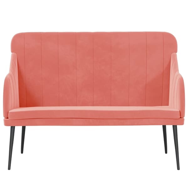 vidaXL Bänk rosa 110x76x80 cm sammet Rosa