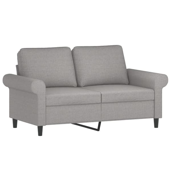 vidaXL 2-sitssoffa ljusgrå 120 cm tyg Grå