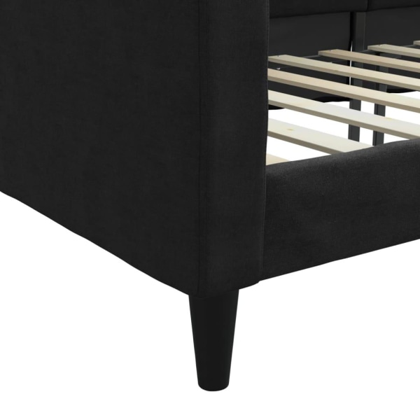 vidaXL Dagbädd svart 90x190 cm tyg Svart