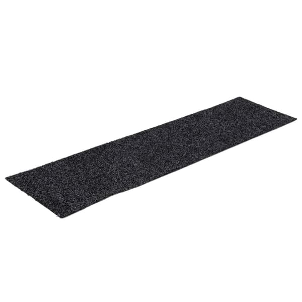 vidaXL Trappmattor självhäftande 15 st 76x20 cm mörkgrå rektangulära grå