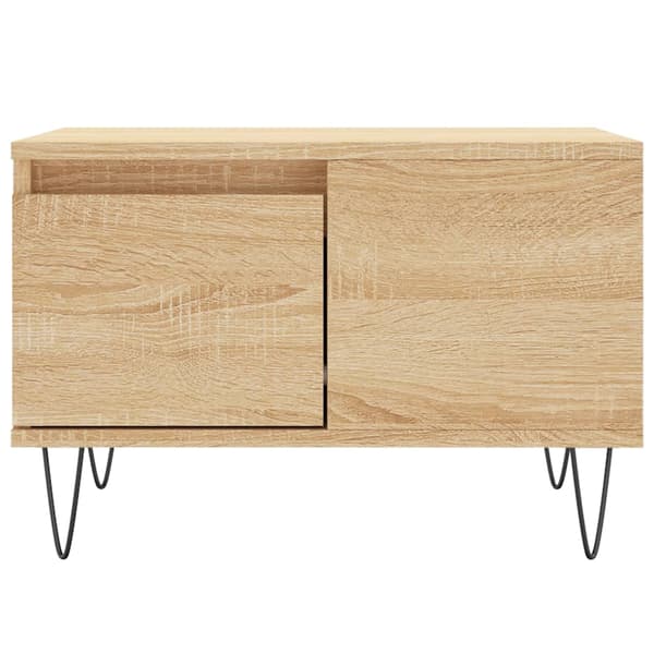 vidaXL Soffbord sonoma-ek 55x55x36,5 cm konstruerat trä Brun