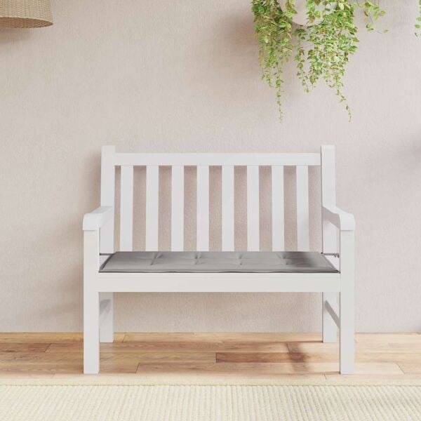 vidaXL Bänkdyna för trädgården 120x50x3 cm grå grå