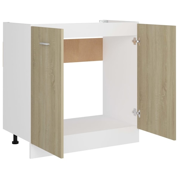 vidaXL Underskåp för diskho sonoma-ek 80x46x81,5 cm konstruerat trä Brun