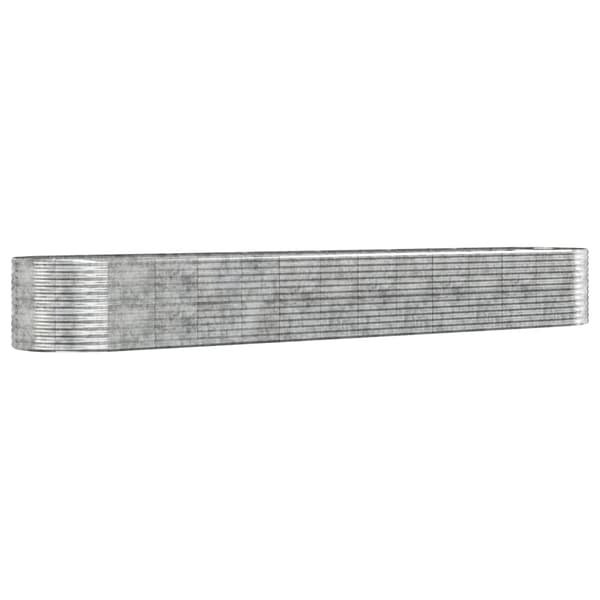vidaXL Odlingslåda silver 554x100x68 cm pulverlackerat stål Silver