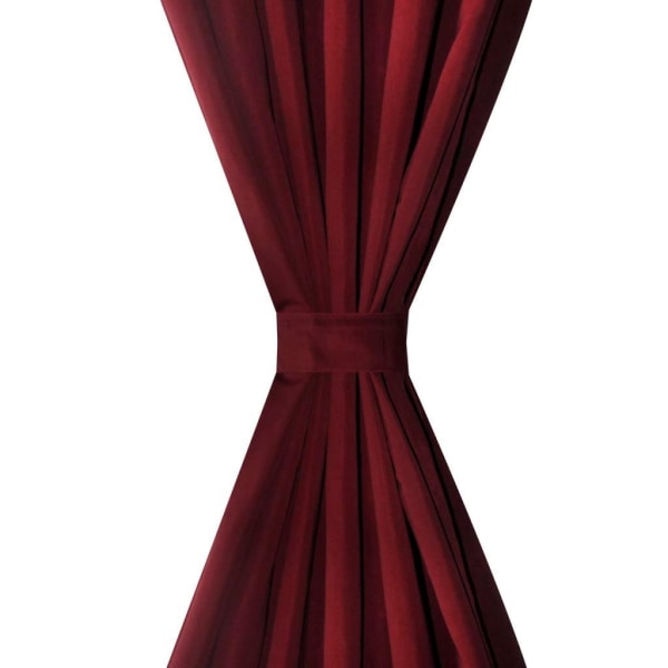 vidaXL 2-pack gardiner med öglor i vinröd microsatin 140 x 225 c Röd