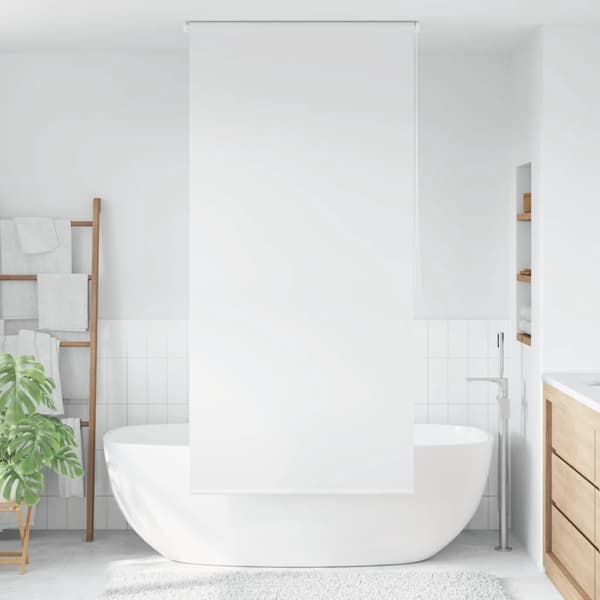 vidaXL Rullgardin för dusch 120x240 cm vit Vit