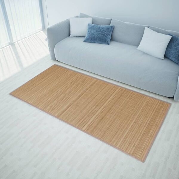 vidaXL Fyrkantig Brun Bambumatta 120 x 180 cm Brun