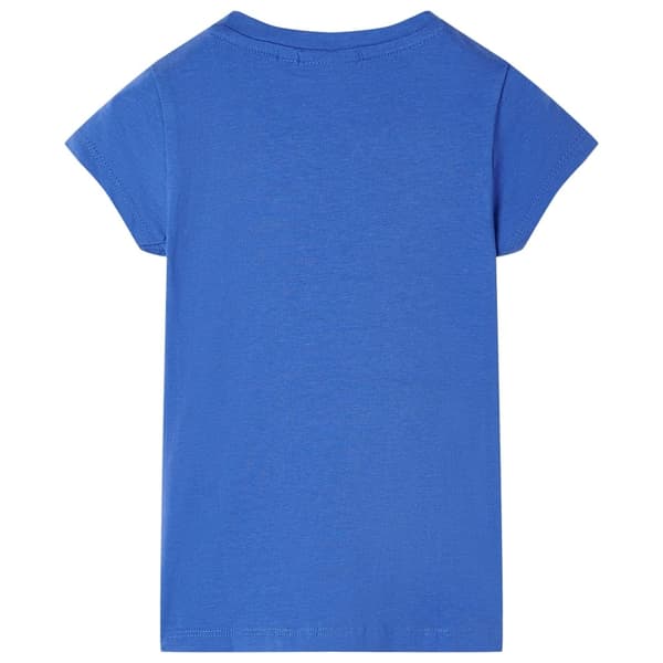 vidaXL T-shirt för barn koboltblå 128 Blå