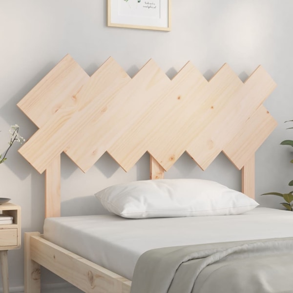 vidaXL Sänggavel 122,5x3x80,5 cm massiv furu Brun
