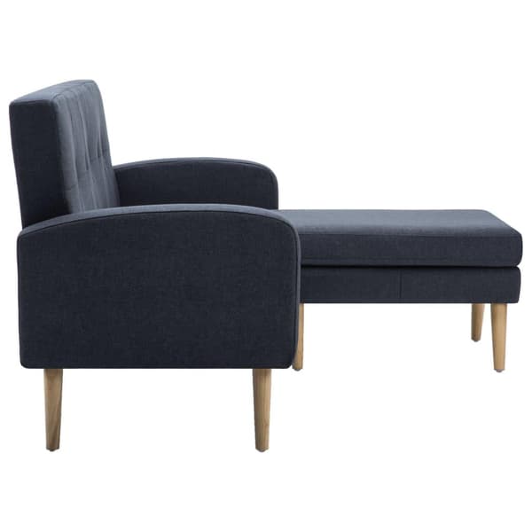 vidaXL Soffa L-formad tyg 186x136x79 cm mörkgrå grå