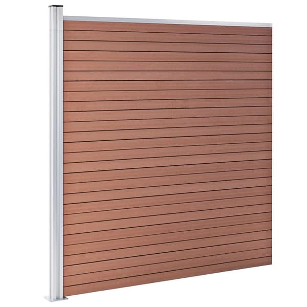 vidaXL Staketpanel WPC 526x186 cm brun Brun