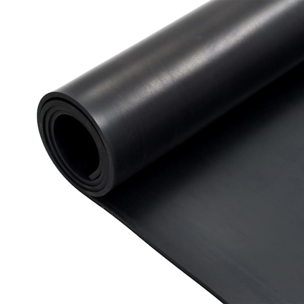 vidaXL Halkfri matta 1,2x2 m 6 mm jämn Svart