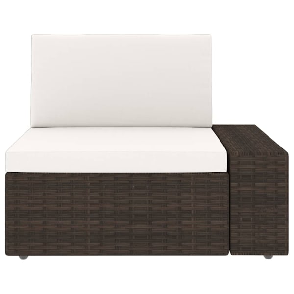 vidaXL Modulsoffa 2-sits konstrotting brun Brun