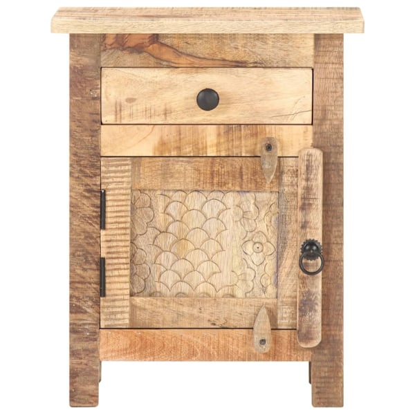 vidaXL Sängbord 40x30x50 cm massivt grovt mangoträ Brun