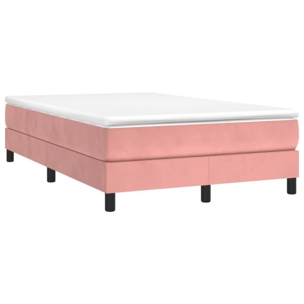 vidaXL Ramsäng med madrass rosa 120x200 cm sammet Rosa