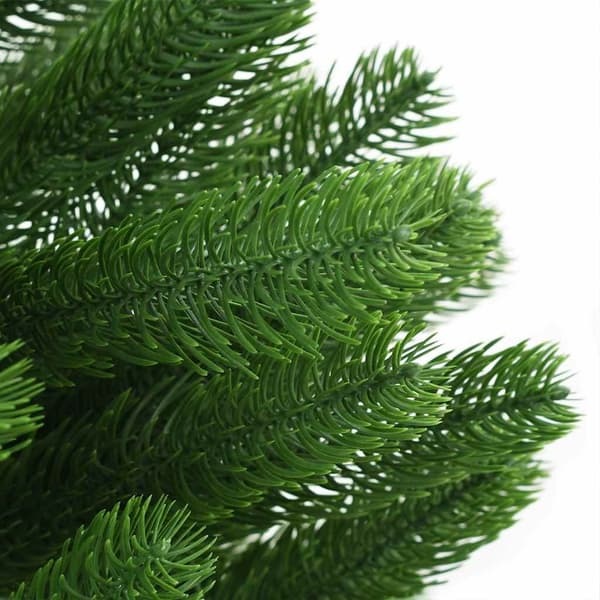 vidaXL Belyst plastgran med kulor 210 cm grön Grön