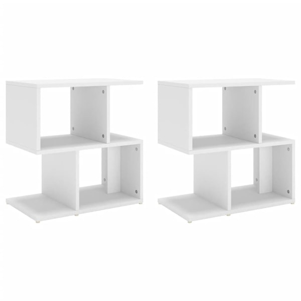 vidaXL Sängbord 2 st vit 50x30x51,5 cm konstruerat trä Vit